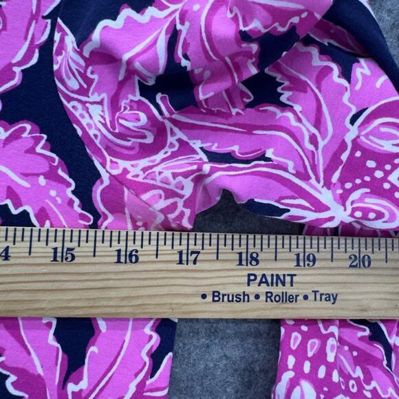 Lilly Pulitzer Womens Sophie Dress Size Med Pink Navy Pineapple Preppy Island - Picture 9 of 9